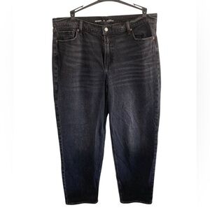 Old Navy black mid rise Boyfriend loose jeans